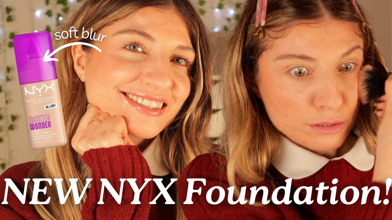 I tried the NEW NYX Make ‘Em Wonder Soft Blur Foundation | First Impressions + New NYX Makeup Review