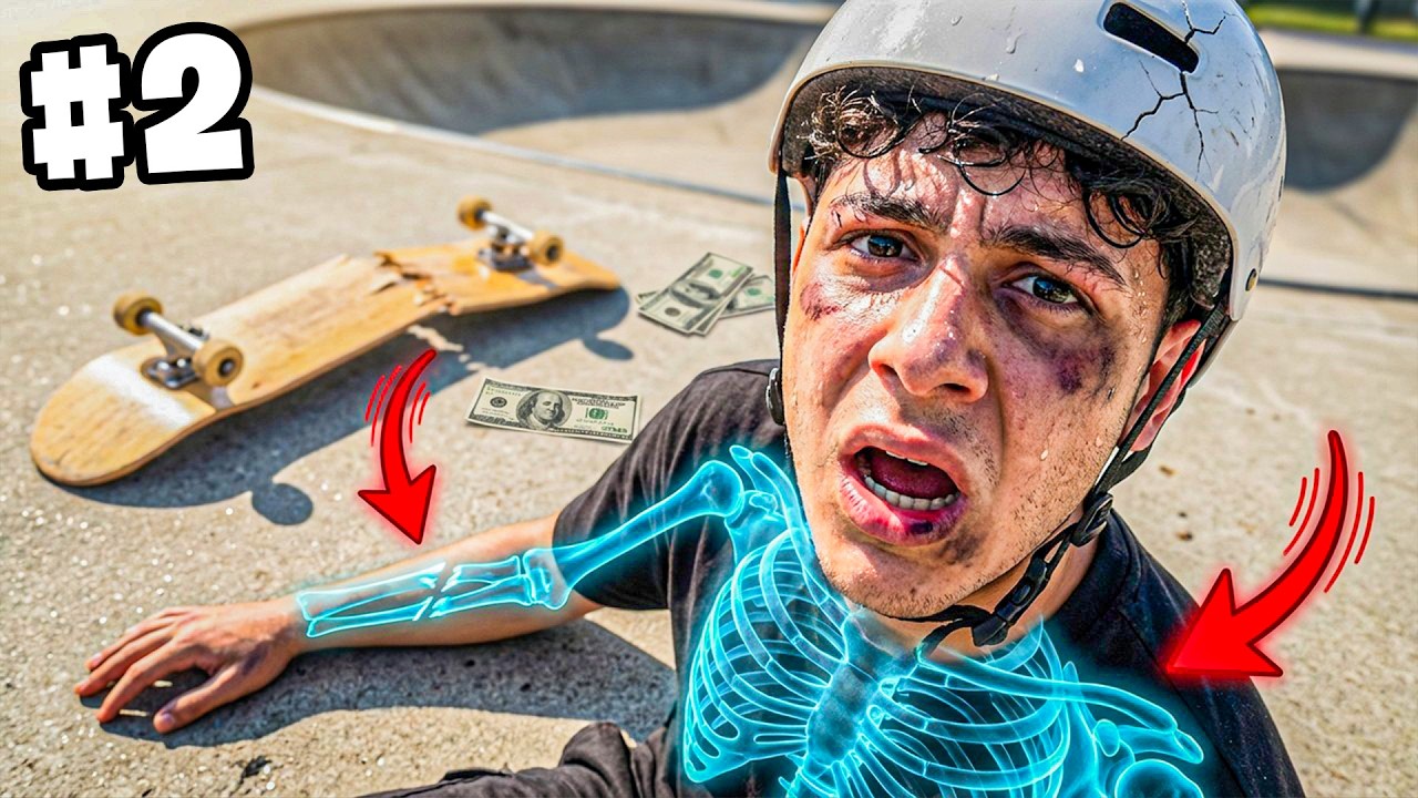 Kaykay S&uuml;rerken EN FAZLA Ka&ccedil; Kemiğimi Kırabilirim? #2 🦴🛹 | EmirhanCTN