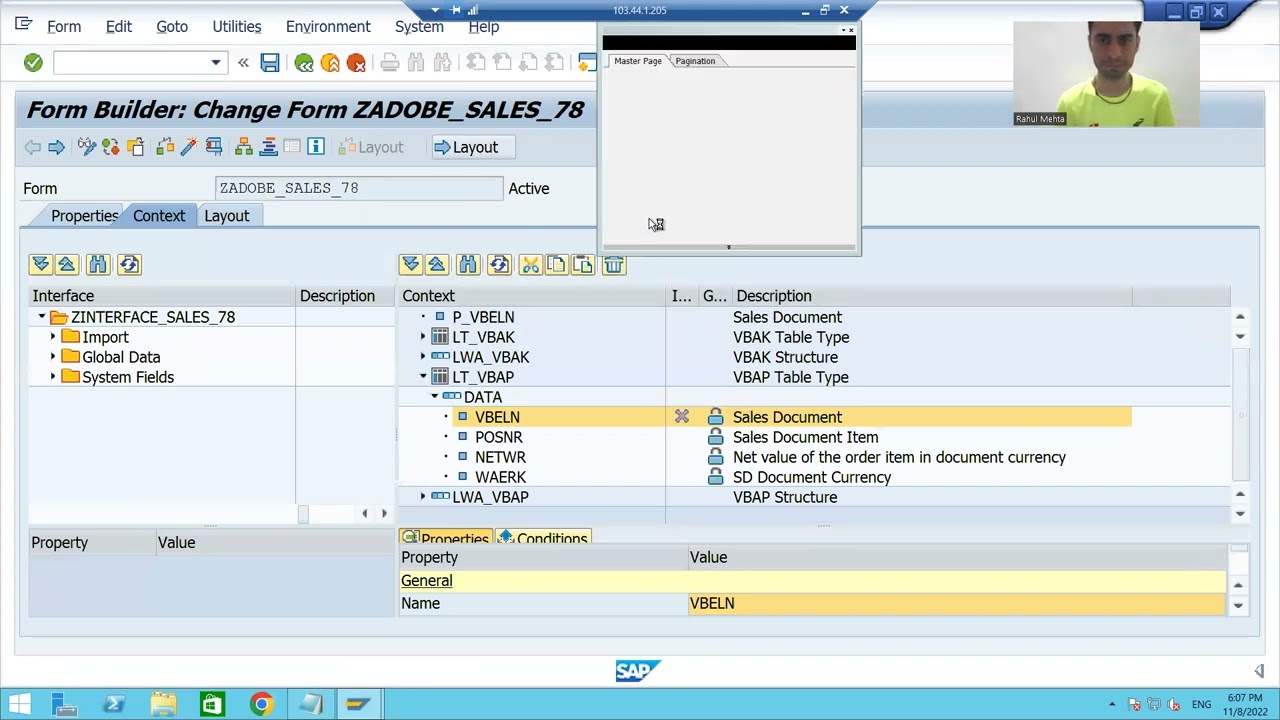 9 - Adobe Forms - Creation of Layout Elements on Master Page