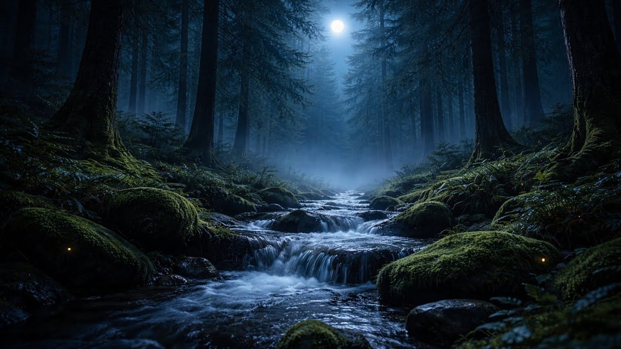 Fall Asleep Fast 🌙 Dark Forest Ambient Music (1 Hour)Deep Sleep