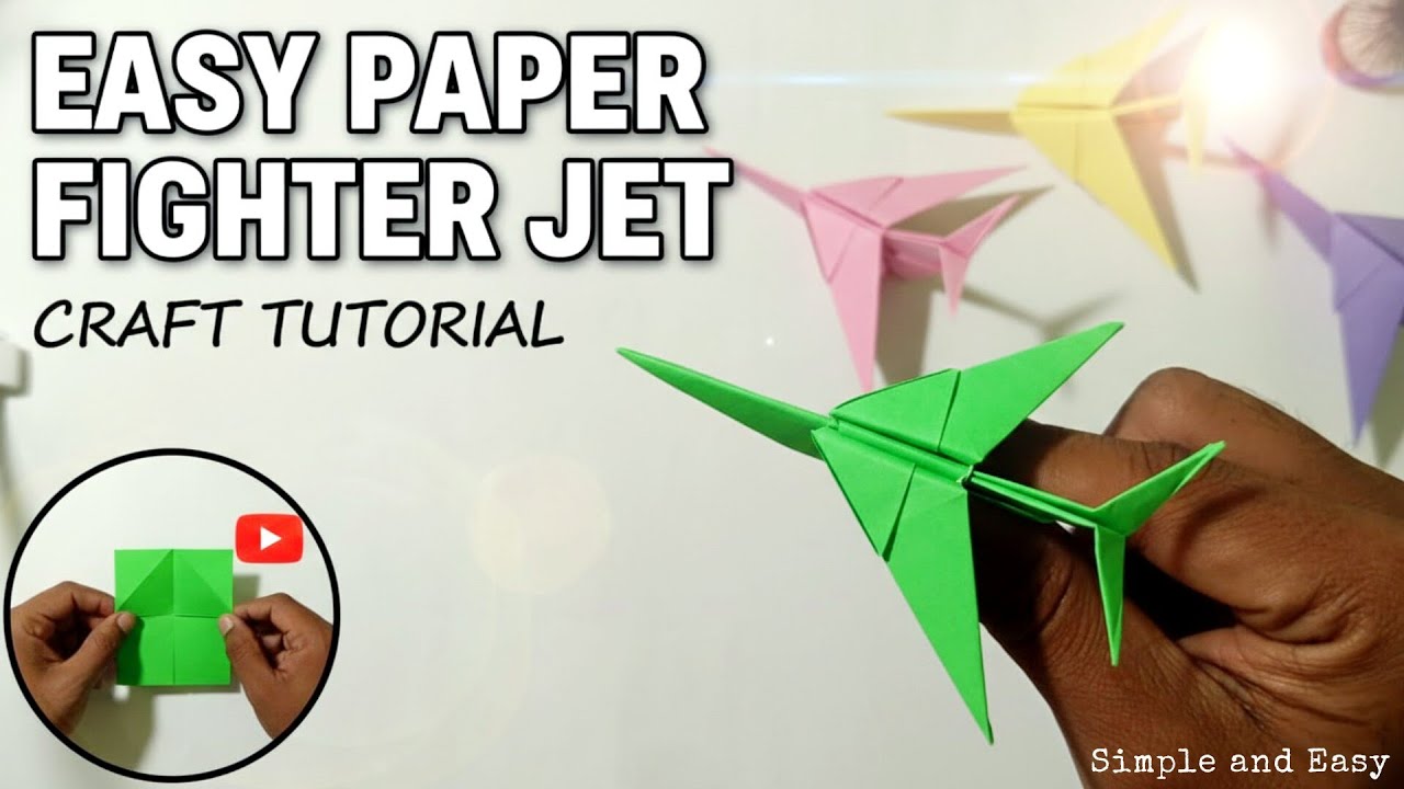 How to make Fighter Jet Airplane for kids / Diy Fighter Jet craft / Origami Fighter Jet Airplane 