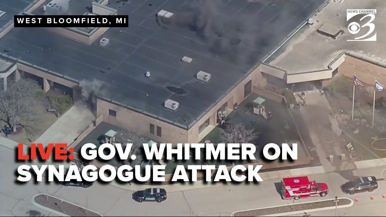 В прямом эфире: Губернатор Уитмер сообщает последние новости о нападении на синагогу в Вест-Блумф...