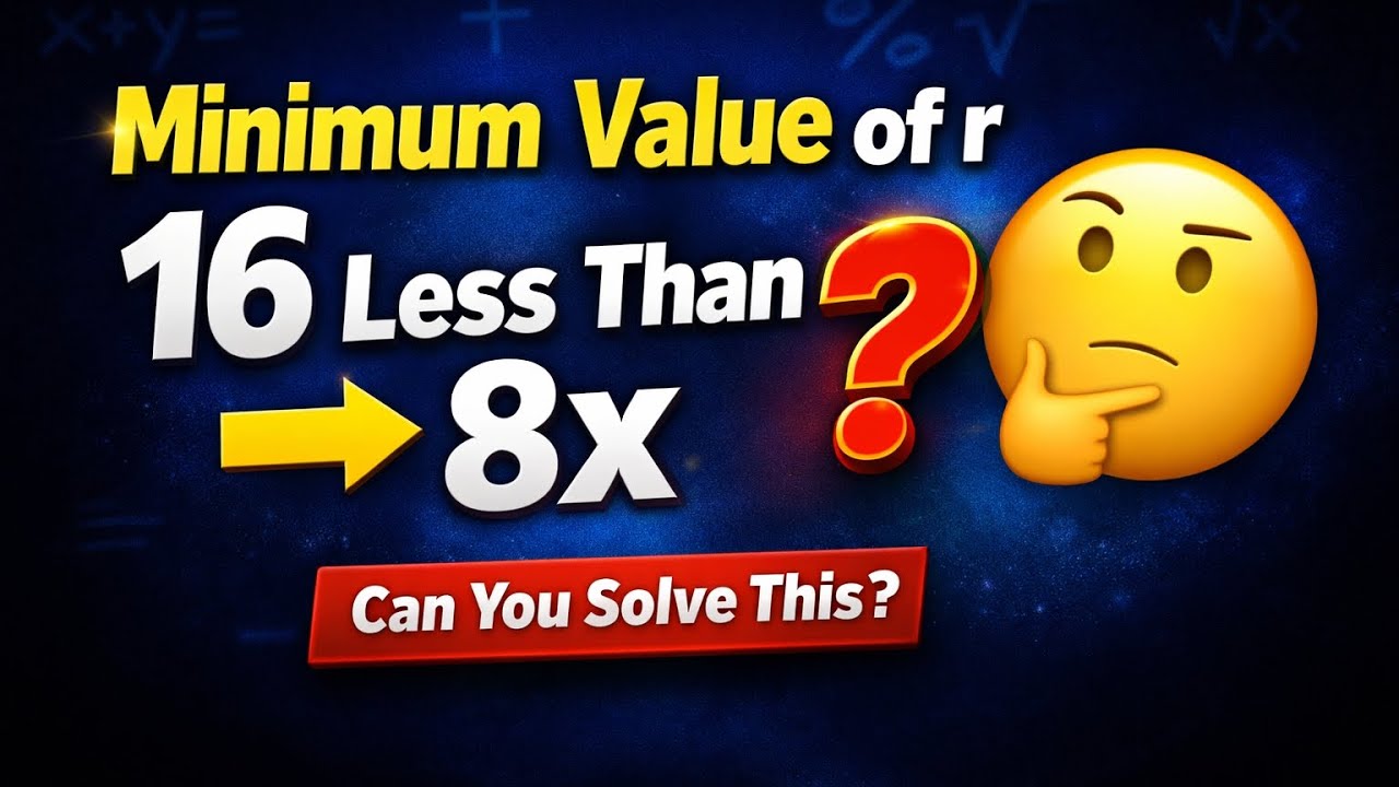 Tricky SAT Math Question! Minimum Value of r Explained