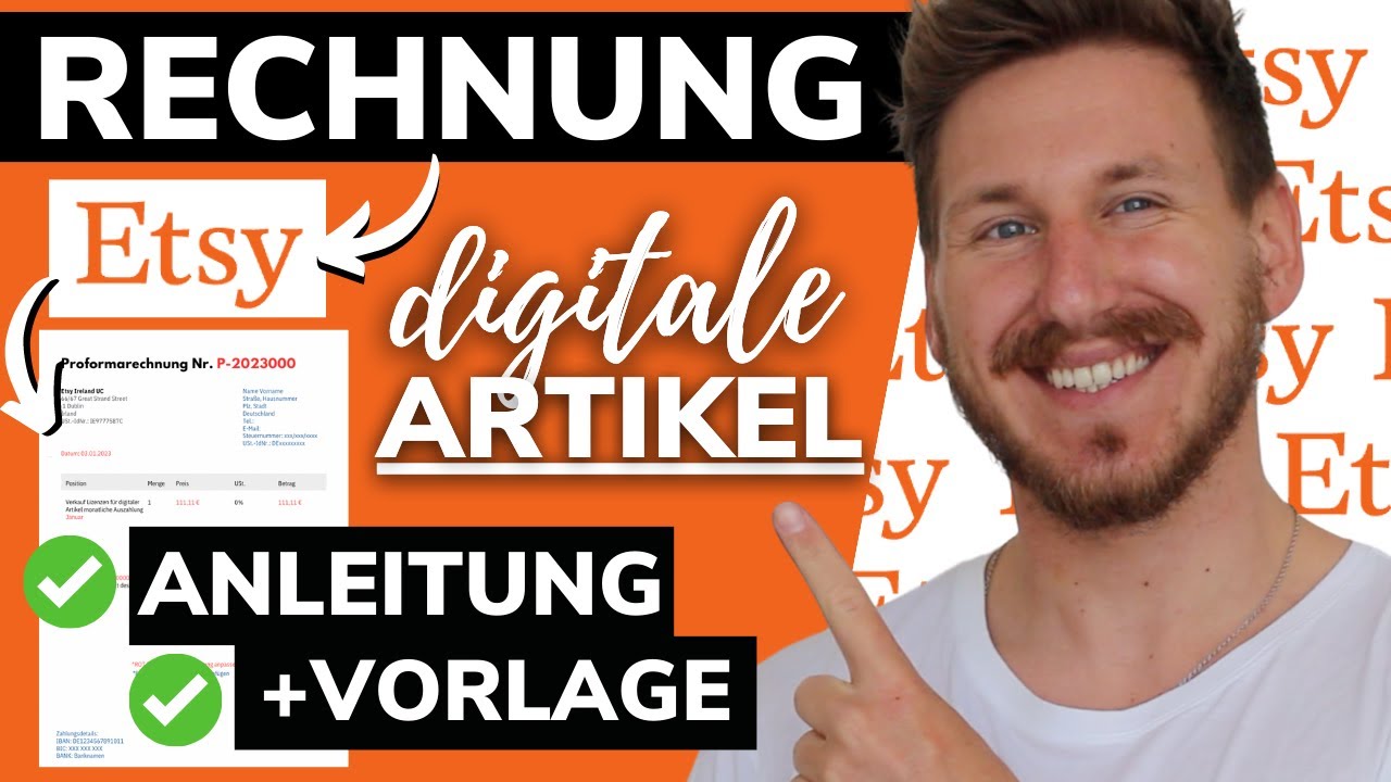 Etsy Rechnung erstellen für digitale Produkte! | ANLEITUNG | Etsy digitale Produkte verkaufen