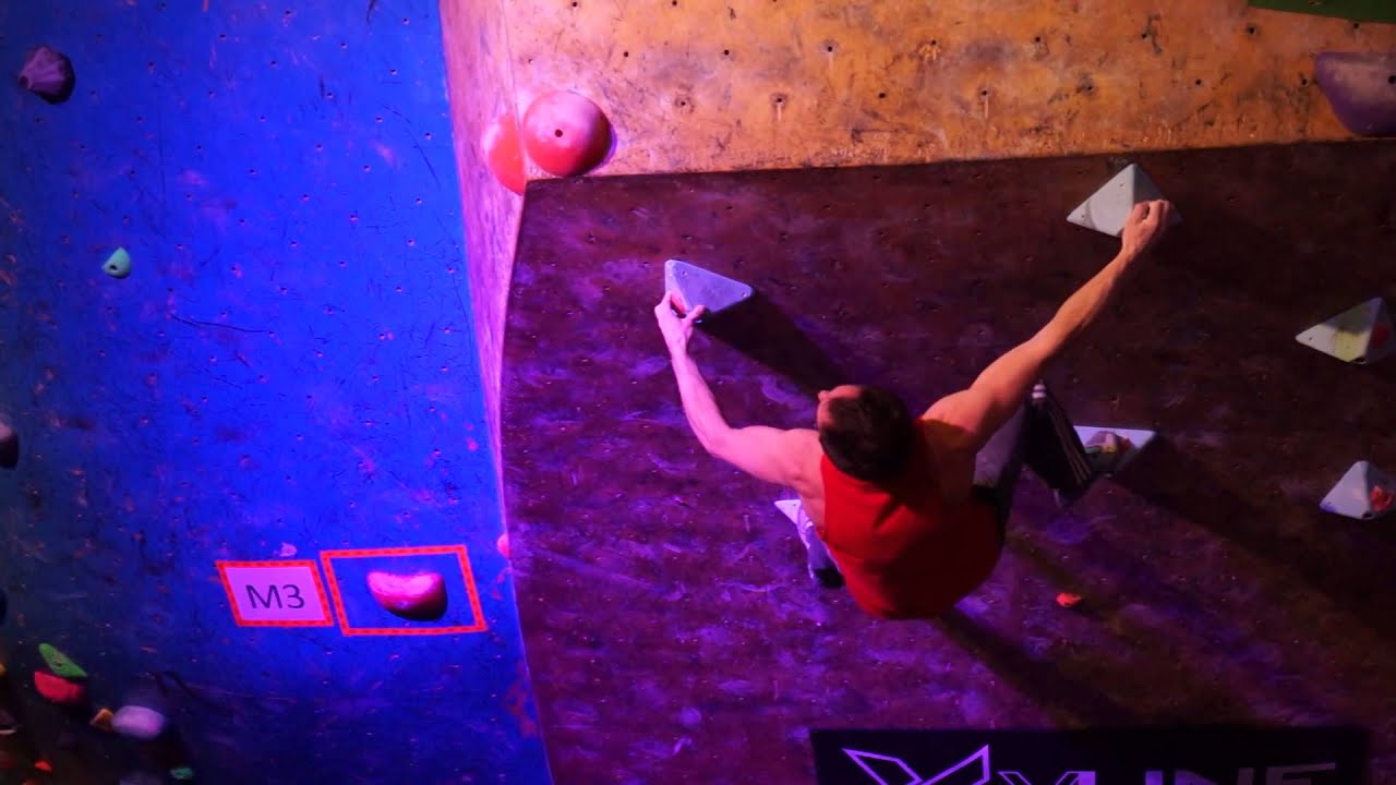 Carlo Traversi climbs M3 @ 2015 Petzl Di'namik Bouldering Comp @ The Front SLC