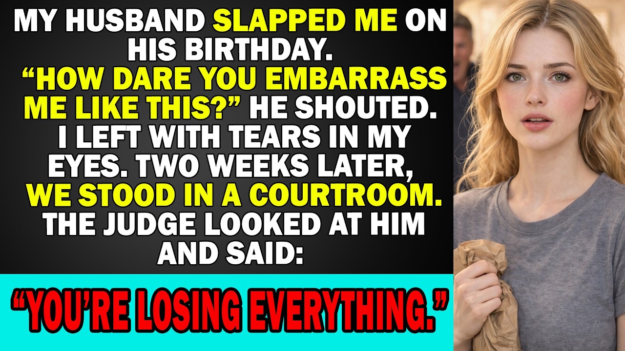 My Husband Slapped Me On His Birthday, Two Weeks Later, A Judge Took Everything From Him