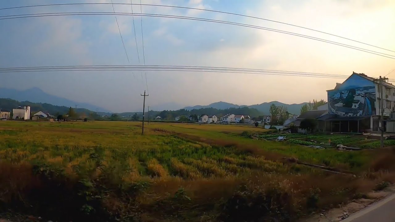离开宣城坐车去泾县查济古村落，用时3小时一路风景如画
