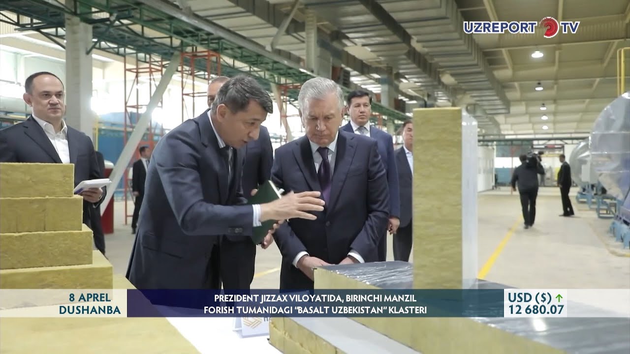 Prezident Jizzax viloyatida, birinchi manzil  Forish tumanidagi “Basalt Uzbekistan” klasteri bo‘ldi