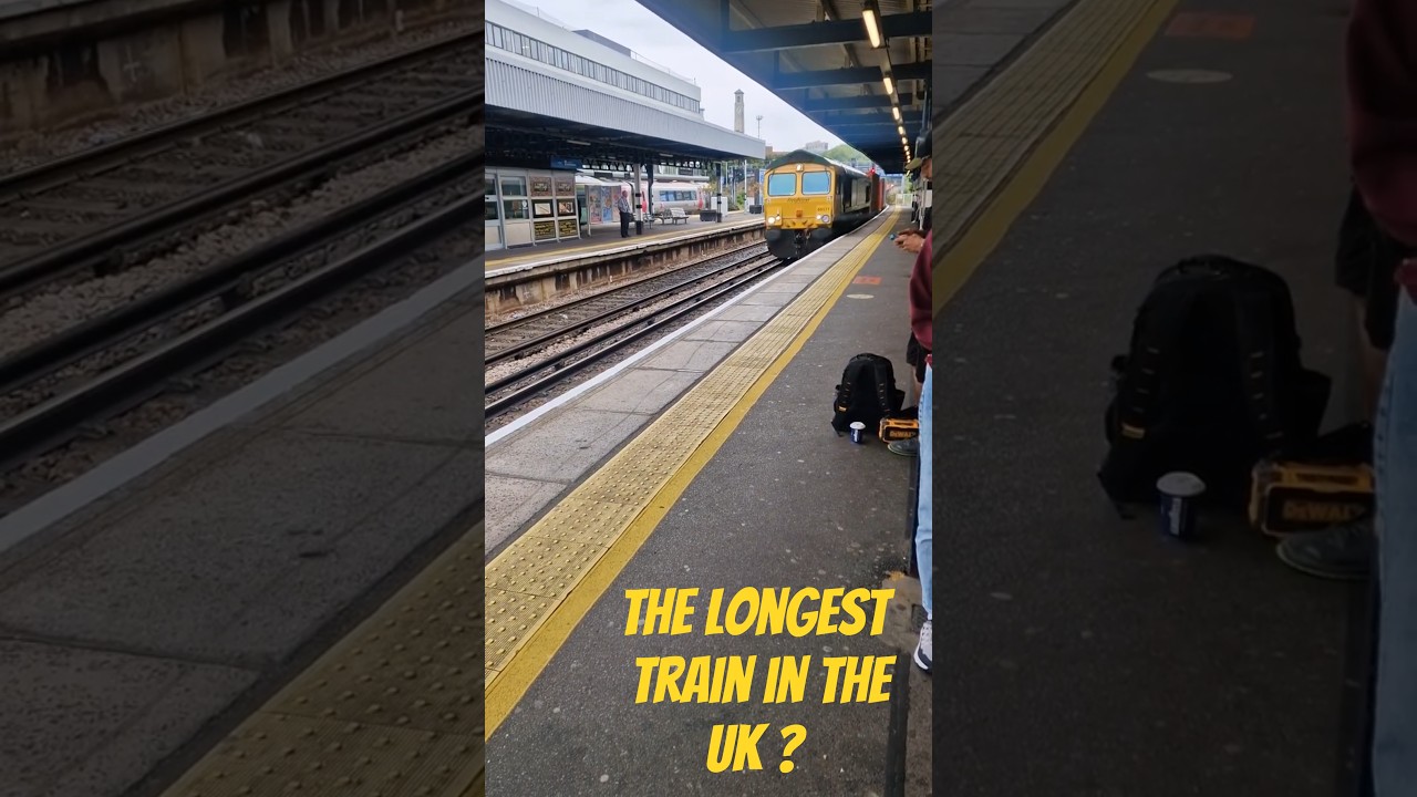 one of the longest trains uk.Freightliner class 66 diesel electric locomotive.#class66#freightliner#