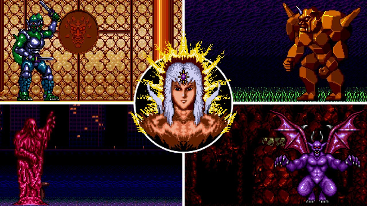 Shadow Blasters (Genesis) All Bosses (No Damage, Hard)