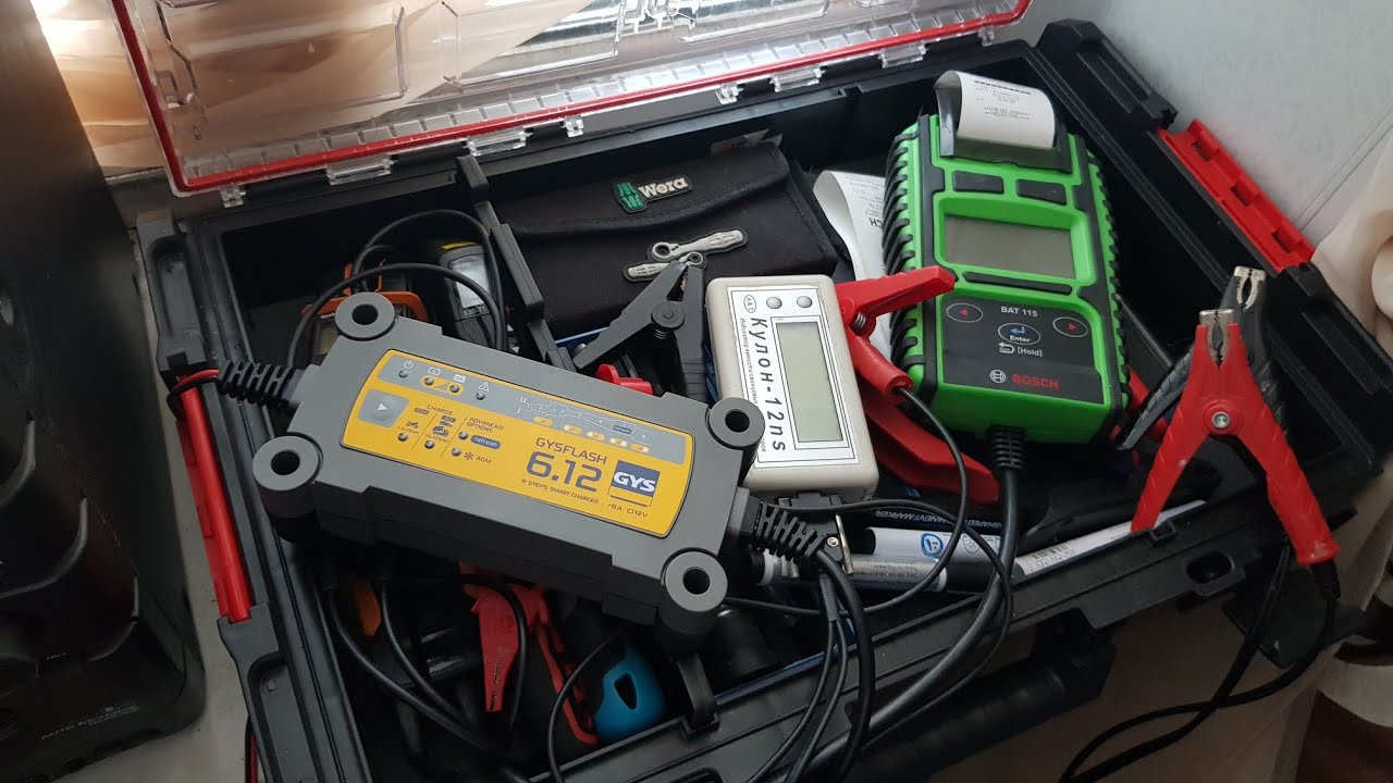 #GYS FLASH 6.12 - Зарядное Устройство АКБ. Классический Заряд  АКБ 75 Ач FURUKAWA BATTERY.