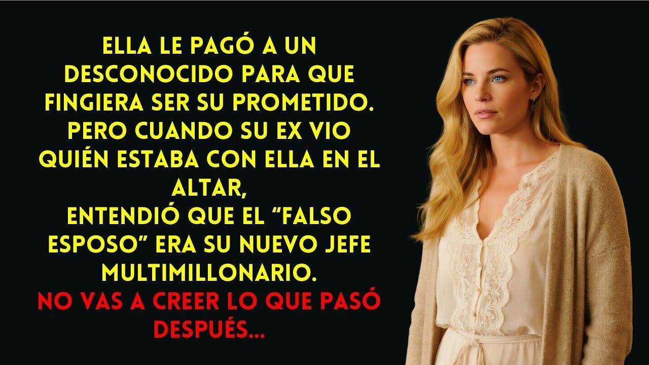 Le pagó a un desconocido para fingir boda…pero su ex vio que el “novio” era su jefe millonario.