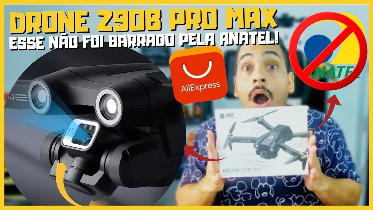 CUPOM ALIEXPRESS EU USEI NESSA COMPRA E NÃO TIVE PROBLEMA COM A ANATEL! DRONE Z908 PRO MAX