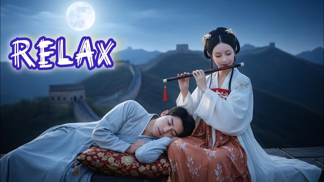 Flute Relax Night | Night Flute Music | Sleep Chinese Bamboo Flute | Calm & Peaceful Night Music
