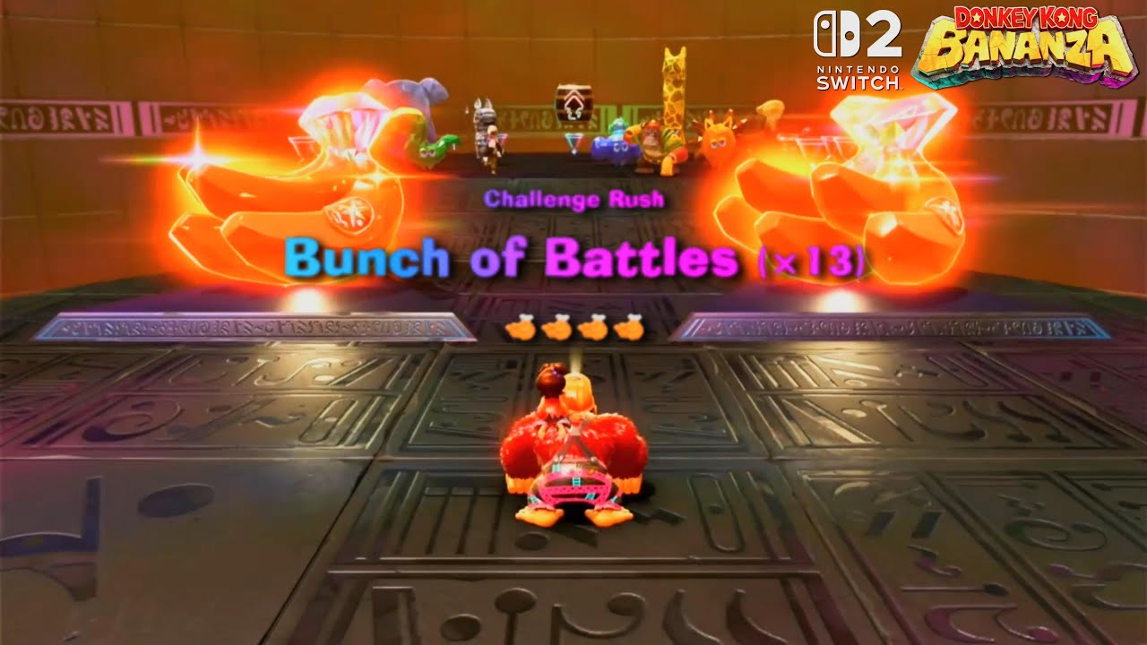 Donkey Kong Bananza: Challenge Rush - Rush of Battle (13x + Hidden Boss) Claim All Banana