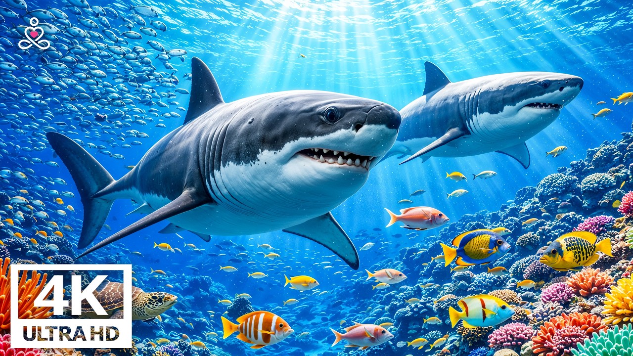 TRANQUIL OCEAN AQUARIUM 4K – Colorful Fish & Coral Reef – Soft Relaxing Sounds