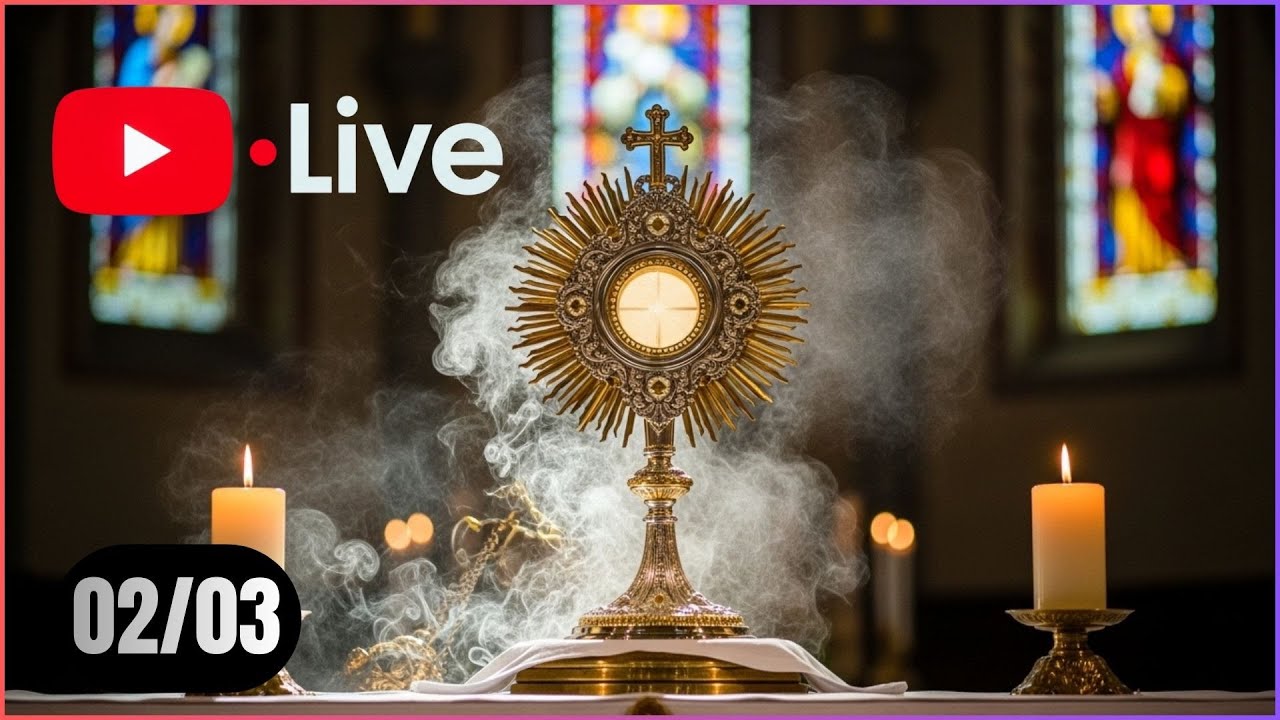 🕯️ 24/7 LIVE ADORATION | Gregorian Chant for Spirituality & Prayer Adoration🕯️ 02/03/2025