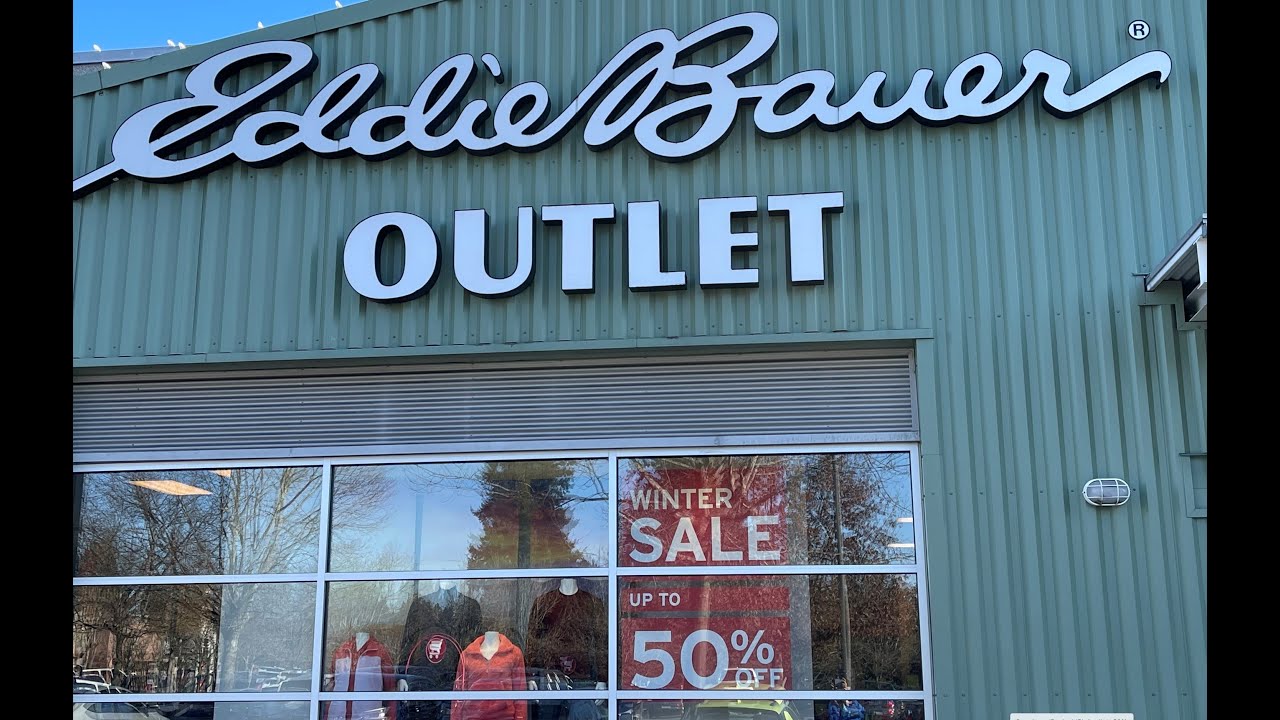 WOW! 60%, 50%, 40% discount sale at Eddie Bauer Outlet store.