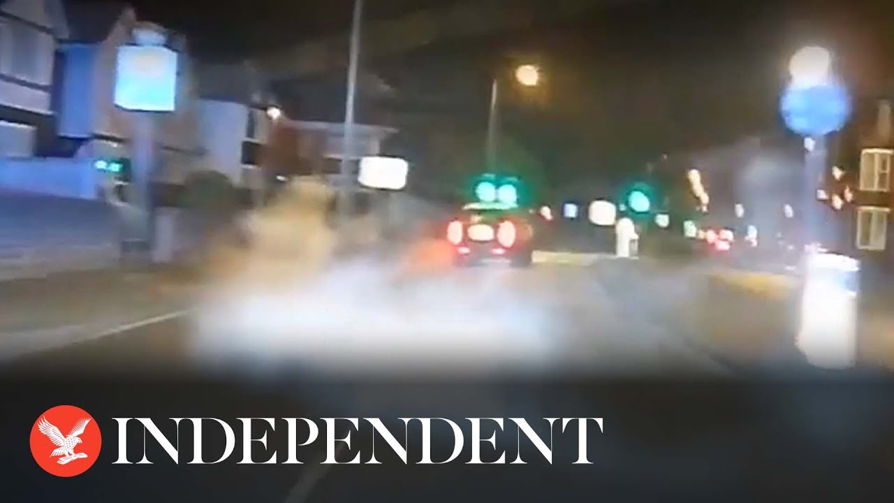Moment Leicester City player Hamza Choudhury is pulled over for drink-driving