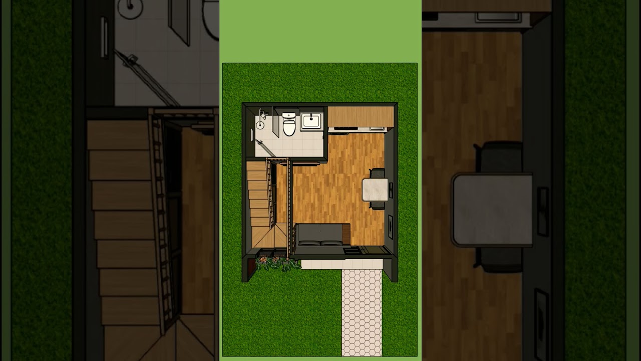 tiny house floor plan 4x4 meter