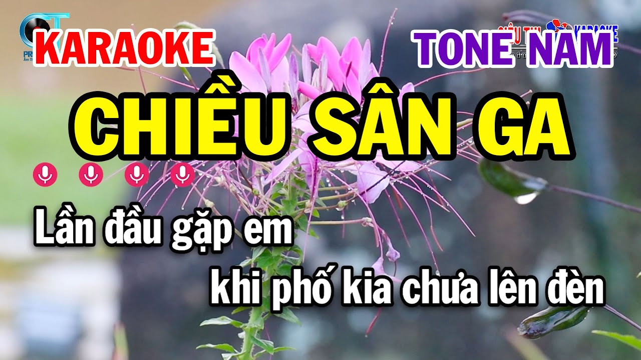 Karaoke Chiều Sân Ga Tone Nam Cm || Nhạc Rumba Trữ Tình Dễ Ca | Siêu Thị Karaoke
