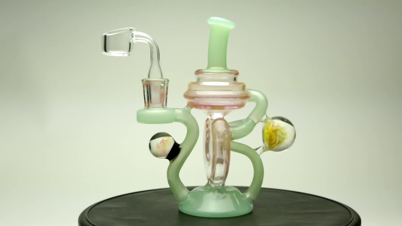 Dabber Box - CHT x Immaculate Glass - Pink and Mint Honeycomb