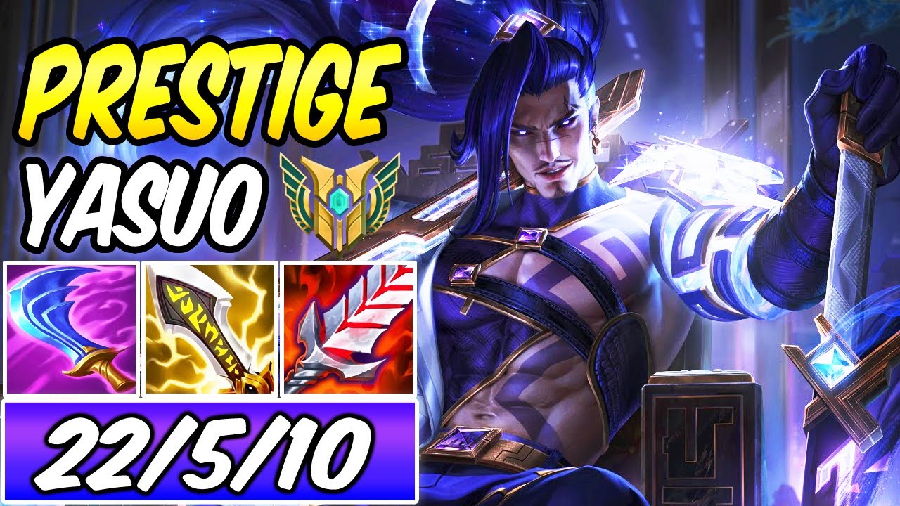 S+ PRESTIGE INKSHADOW YASUO MID GAMEPLAY | Best Build & Runes | League of Legends