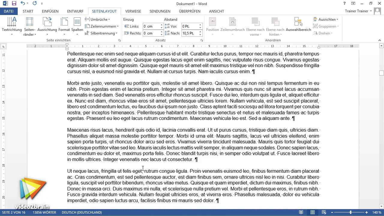 Word: Feldfunktionen Tutorial: Seitennummerierung einf&uuml;gen |video2brain.com