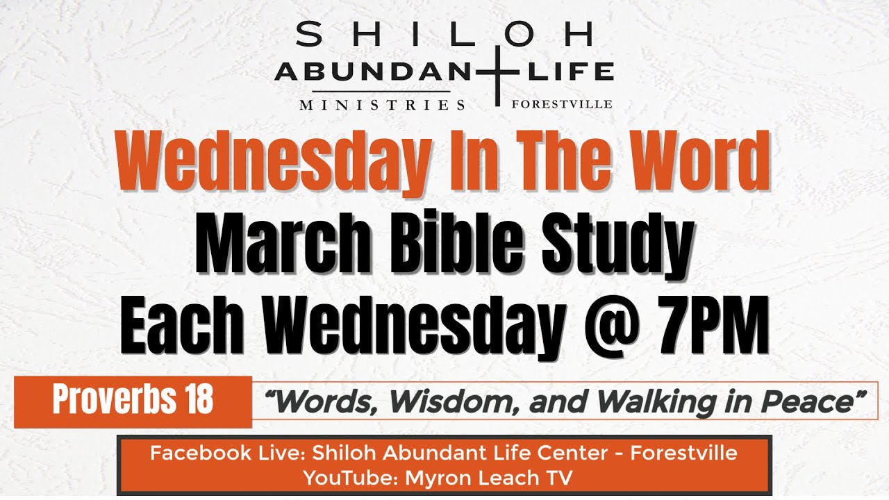 March 2026 Proverbs 18 Mini-Series “Words, Wisdom, and Walking in Peace”