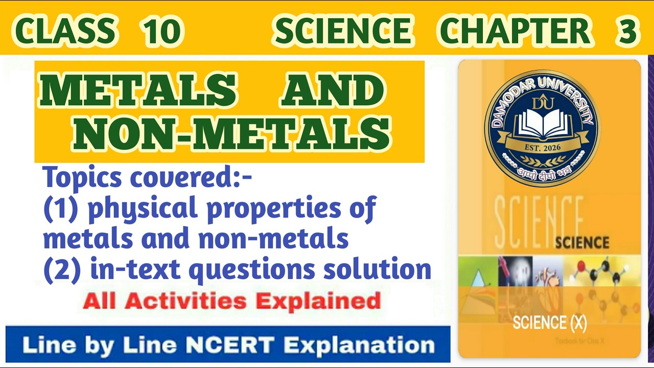 Physical properties of metals and non-metals- class-10 science chapter-3 METALS and NON-METALS