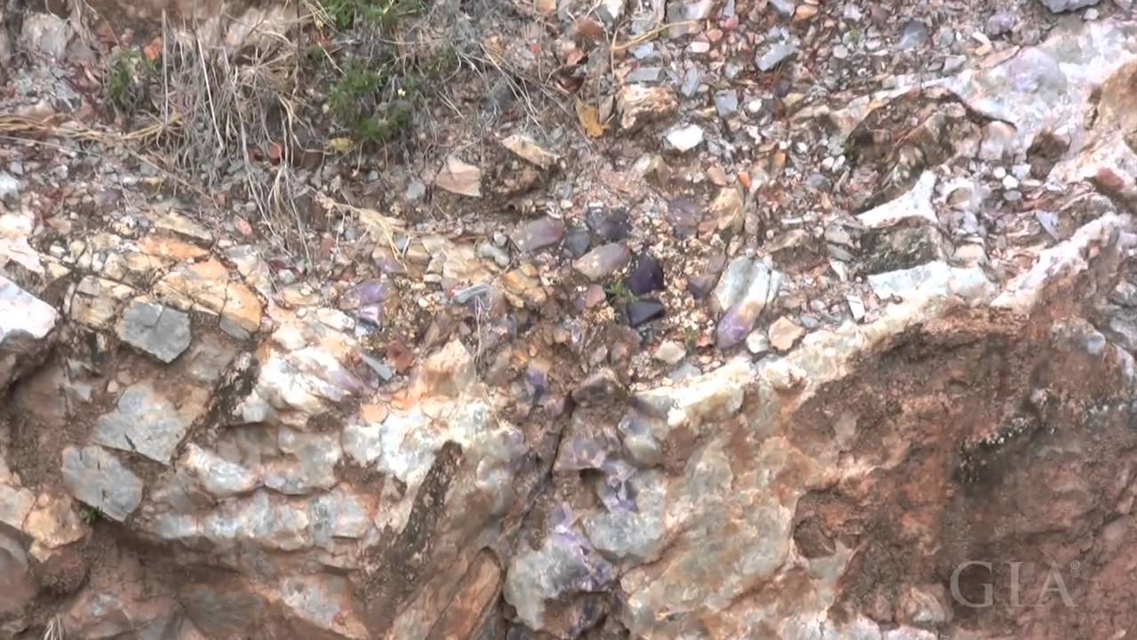 Bolivian Ametrine by GIA