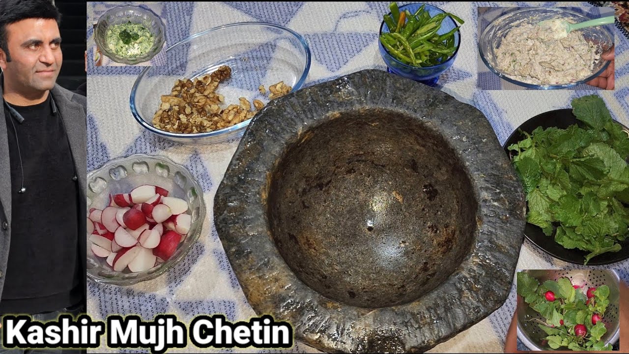 Kashir Mujh Chetin | Kashmiri Wazwan Style Red Radish & Leaf Chutney In Cucumber Bowls