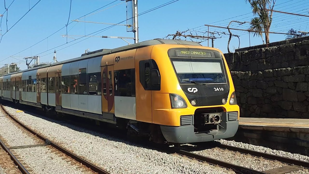 Viagem na janela da esquerda entre Vila-Meã e Ermesinde num Urbano do Porto serie CP 3400