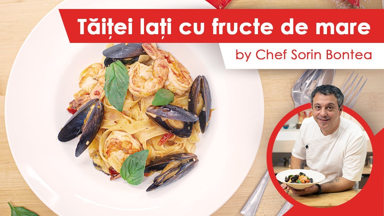 Tăiței lați ARNOS cu fructe de mare by Chef Sorin Bontea