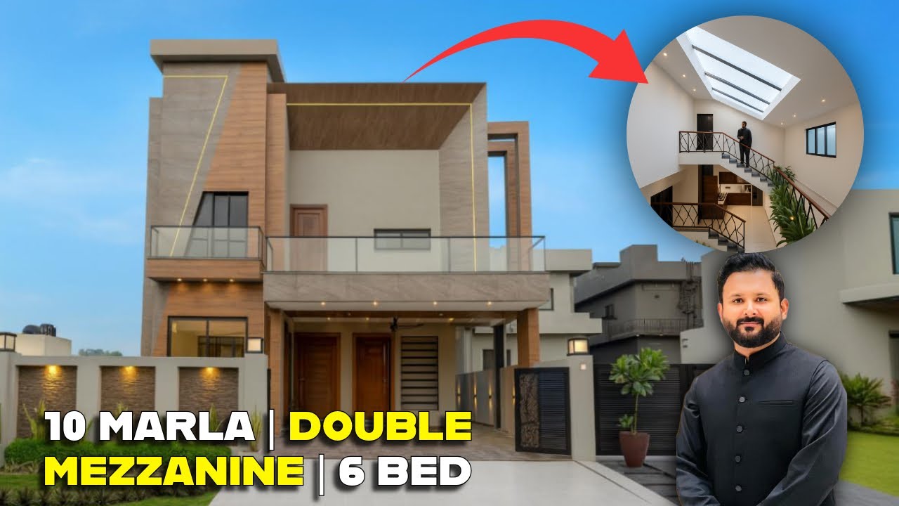 10 Marla Double Mezzanine Luxury House Tour | 6 Bedroom Modern Design | OREAL Properties Islamabad