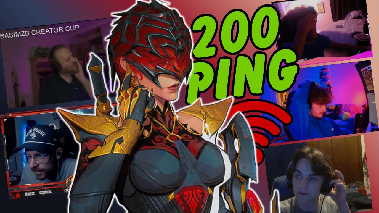 Streamers React to my 200 PING Black Widow Gameplay!