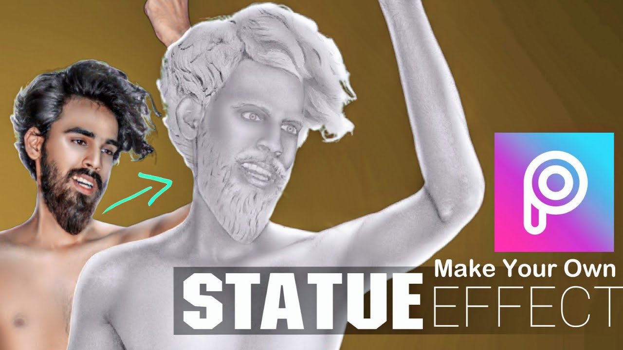 Picsart Tutorial: How to Transform Yourself into STATUE 😍