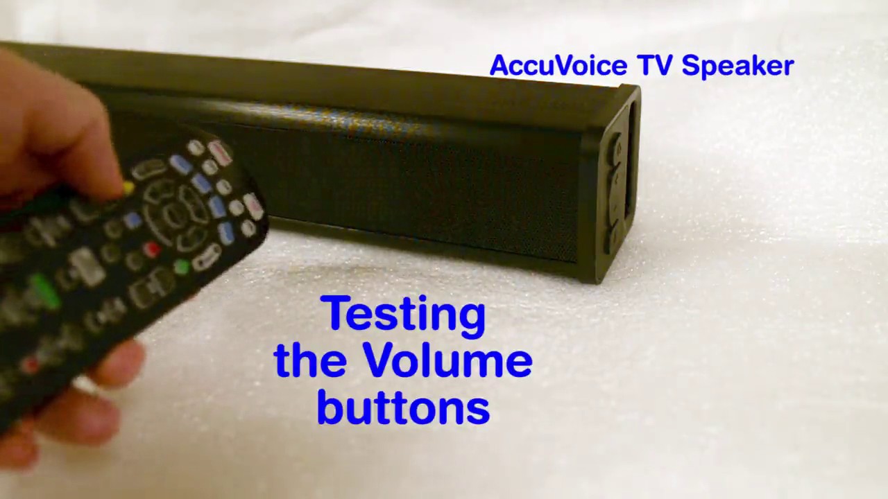 Teach the AccuVoice TV Speaker To Respond To Your Remote