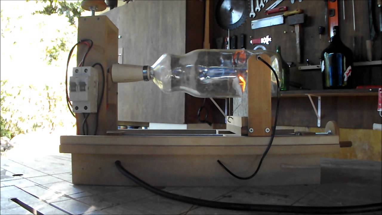 Nova máquina para cortar garrafas de vidro