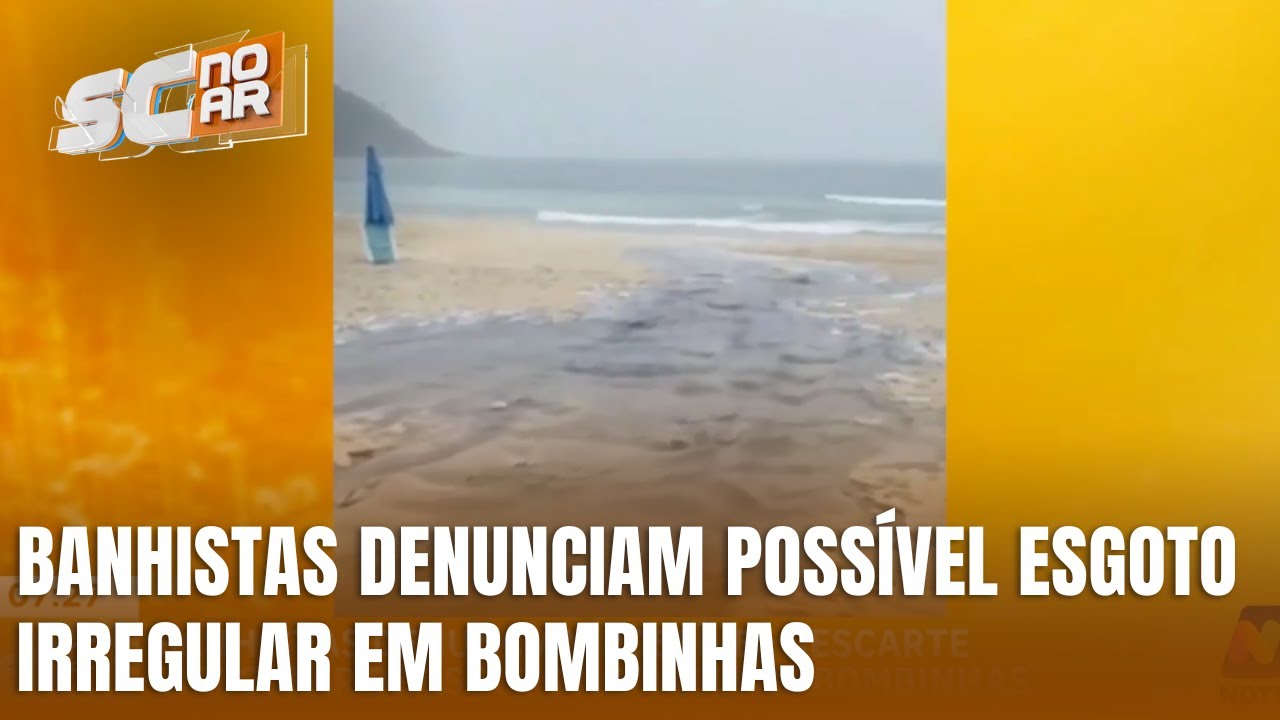 Banhistas denunciam possível despejo irregular de esgoto em Bombinhas