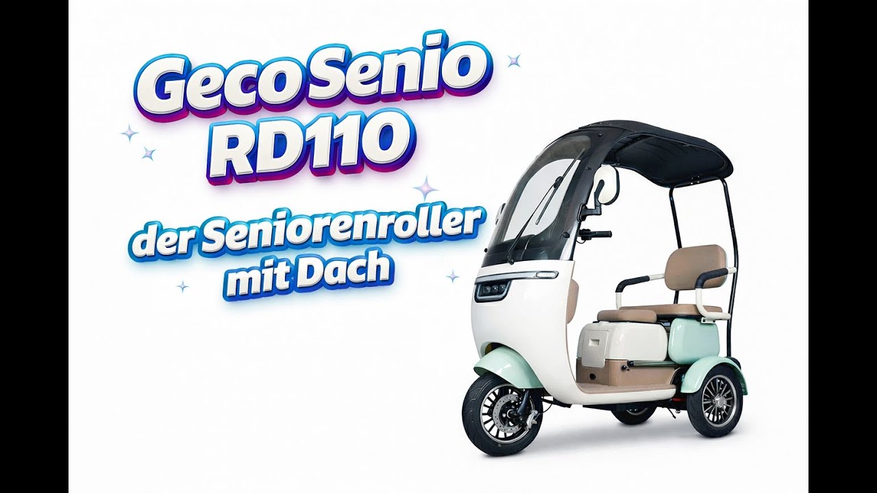 Seniorenmobil Geco CX2 RD110 mit Dach #senior #emobility #mofa #moped #rollator 