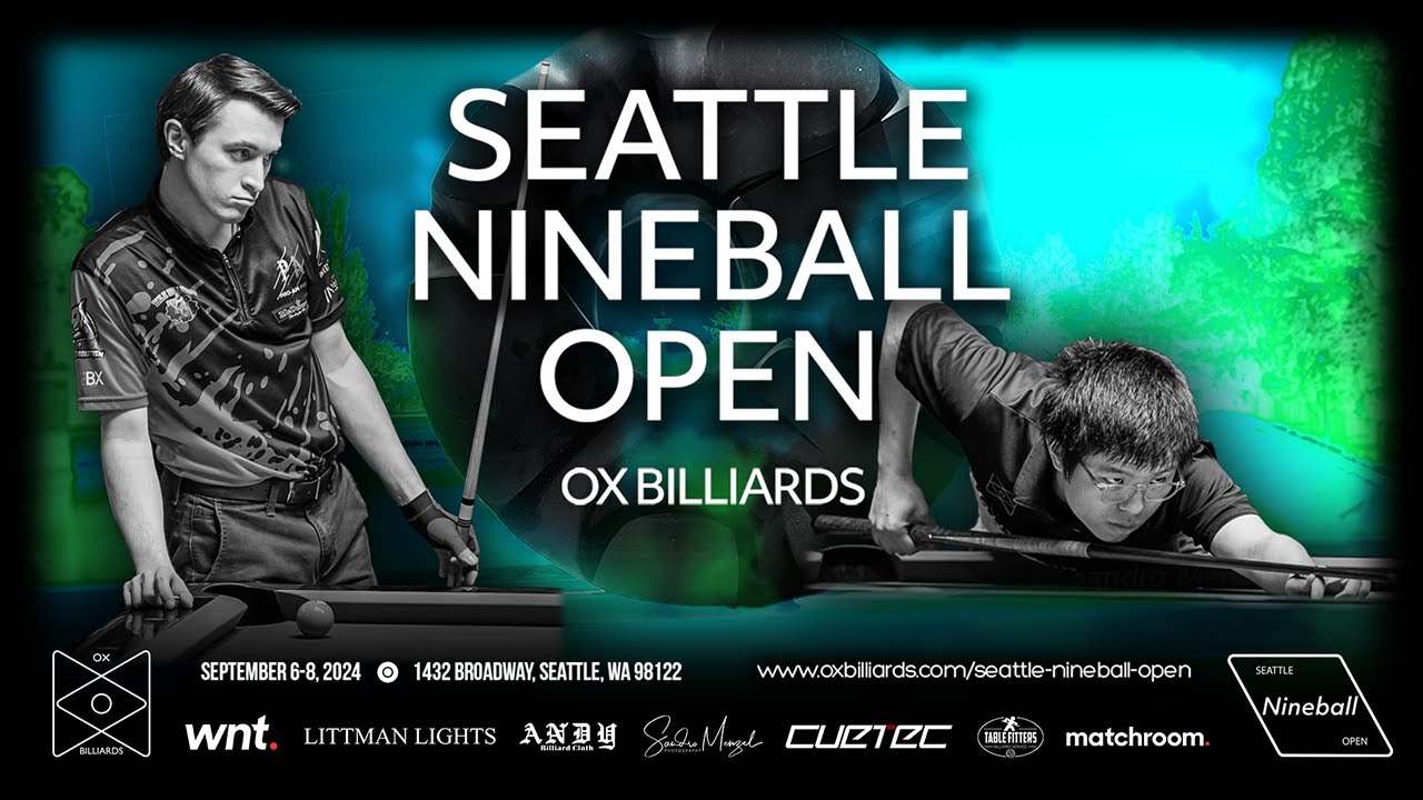 Lukas Fracasso-Verner vs Shucheng Chao | WNT Seattle Nineball Open 2024 | Round 1 | OX Billiards