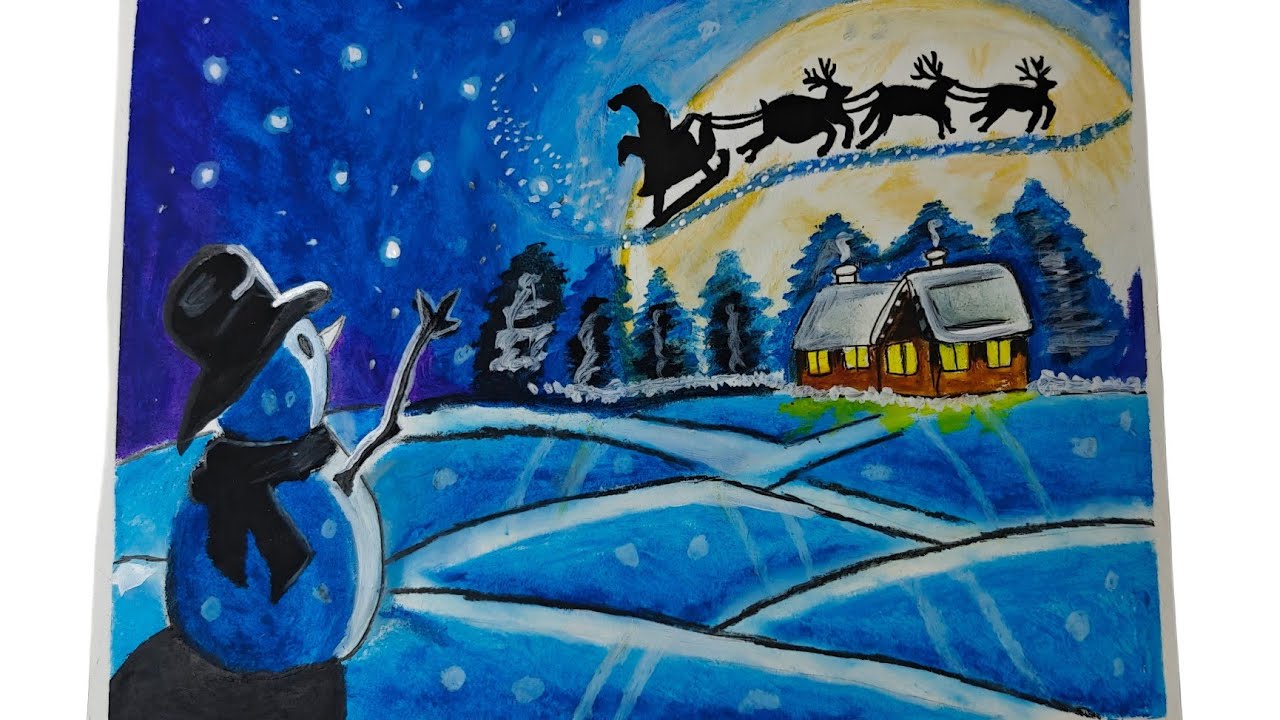 How to make winters drawing 