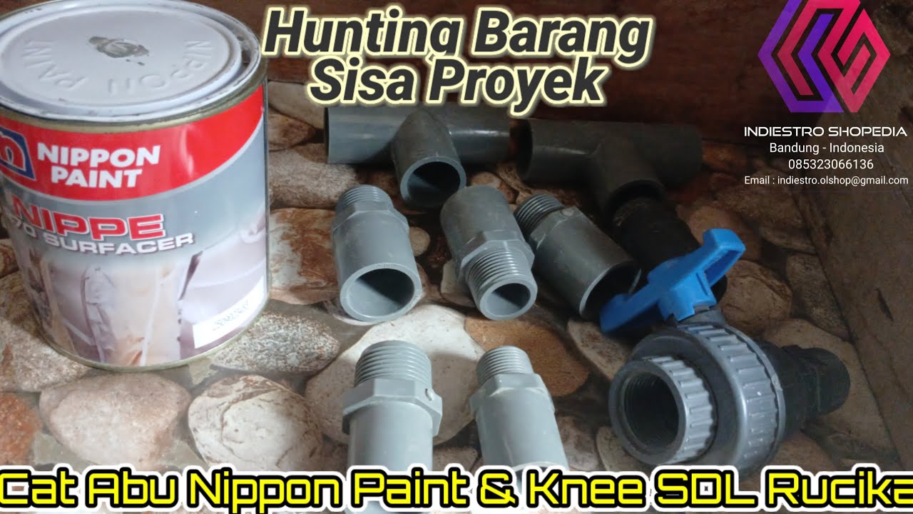 Hunting Barang Bangunan Sisa Proyek Cat Nippe 270 Surfacer Nippon Paint & Knee Pipa Rucika + Penguin