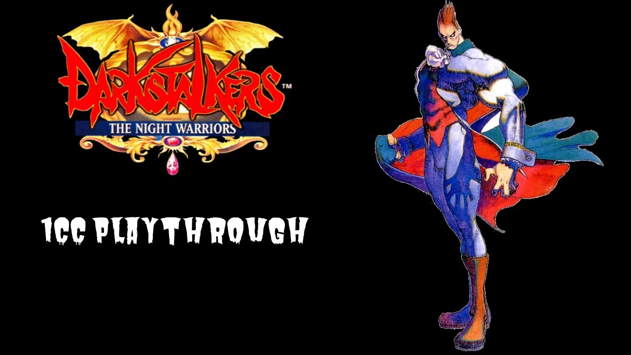 Darkstalkers: The Night Warriors (Arcade) - Demitri 1CC Playthrough