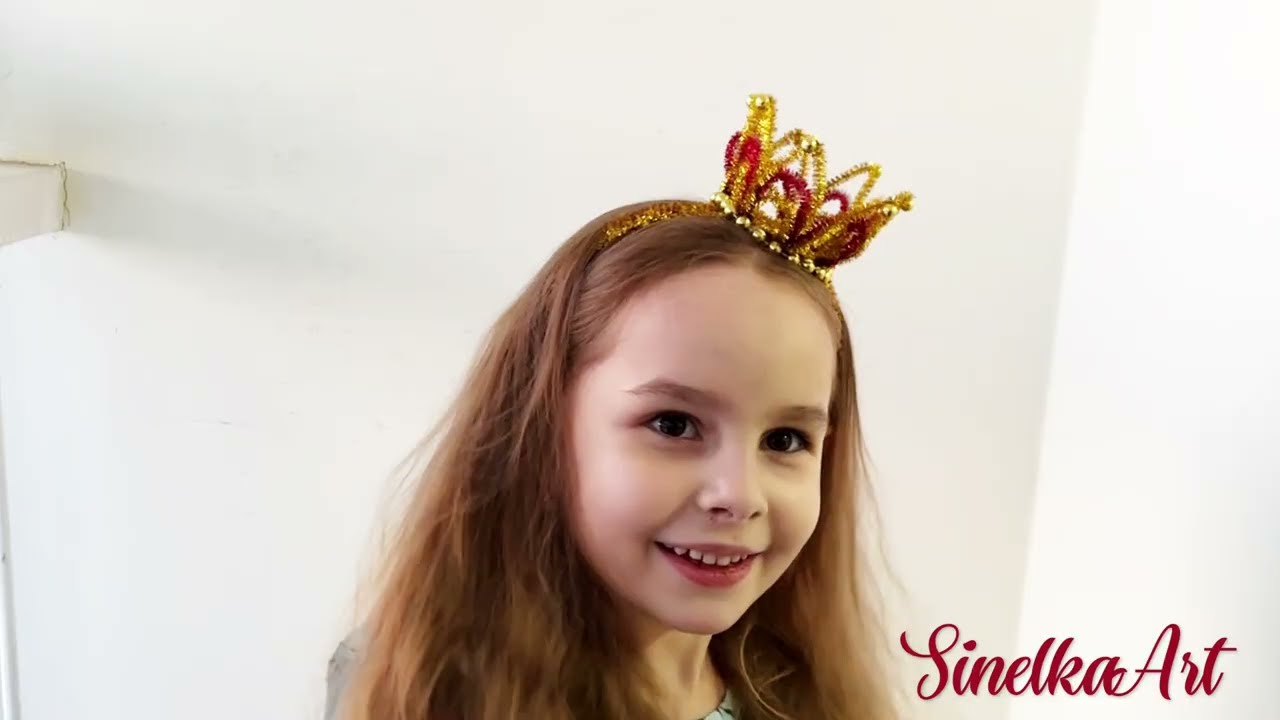 Корона своими руками | Как сделать корону из синельной проволоки | Простая идея для украшения