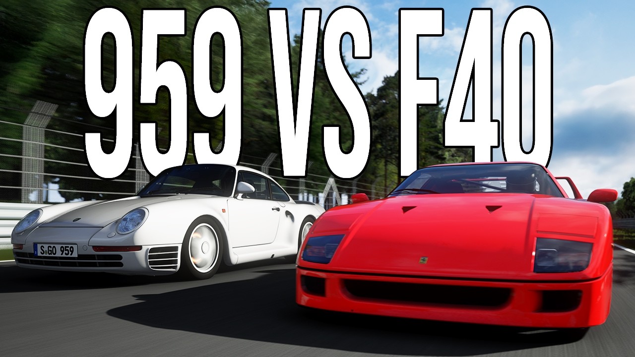 Ferrari F40 vs Porsche 959: Which is Faster? - Nürburgring Lap Battle - Assetto Corsa
