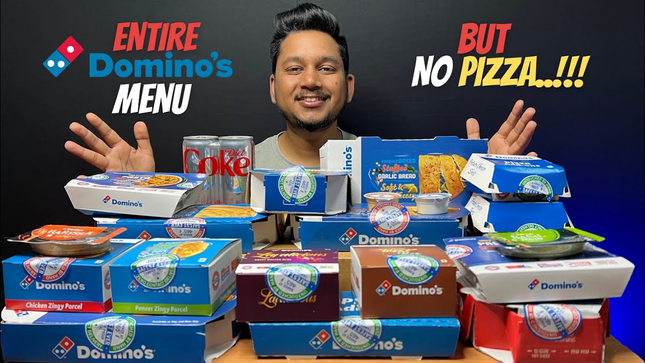 Ordered Entire Domino's Menu | Every Domino's Sides | Dominos All Menu Mukbang