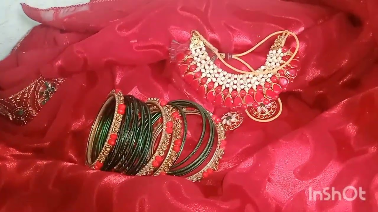 Saari machining  jewellery  Earrings for girls style women necklace ||साडी  के साथ की हार और चूड़िया