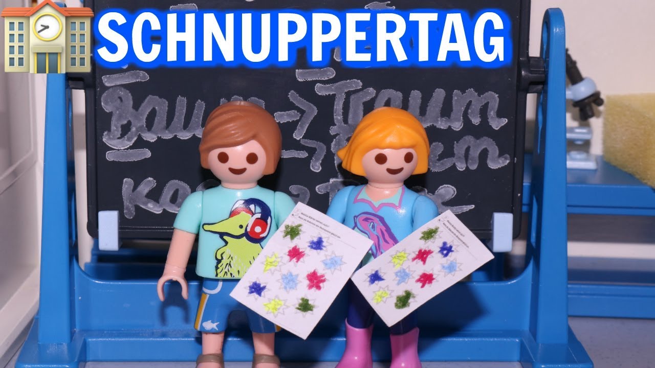 Playmobil Film deutsch -  Schnuppertag in der Schule - Kita Ausflug in die Schule